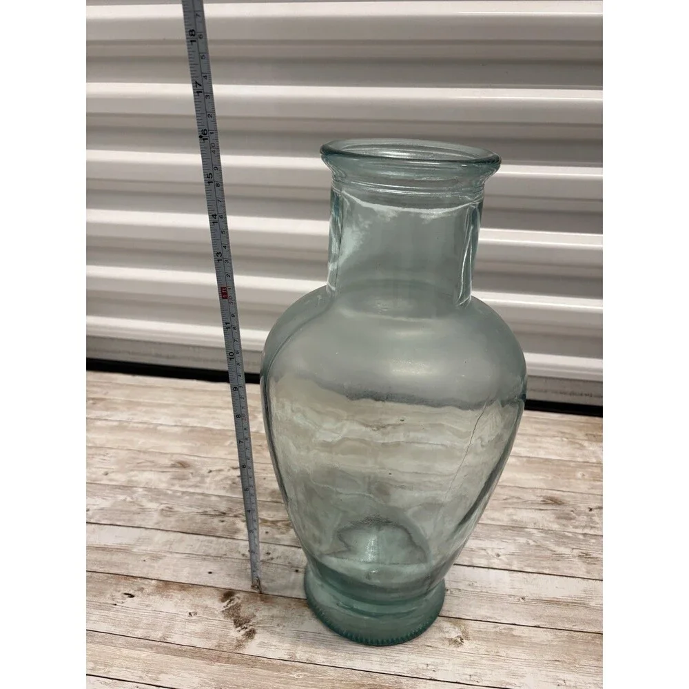 Vintage Italian Aqua Glass Vase – Authentic S.V.E. Made in Italy